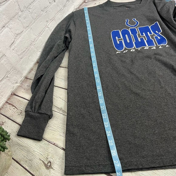 Majestic Long Sleeve Colts Football NFL team Shirt Tee Unisex Large - Picture 4 of 6